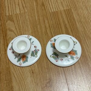 Kutani Crane Candle Holders